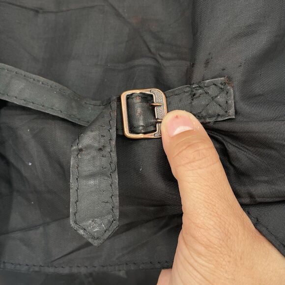 Paris Dakar Size 48 Genuine Leather Moto Vest Black Classic Perfect Fit - Picture 4 of 5